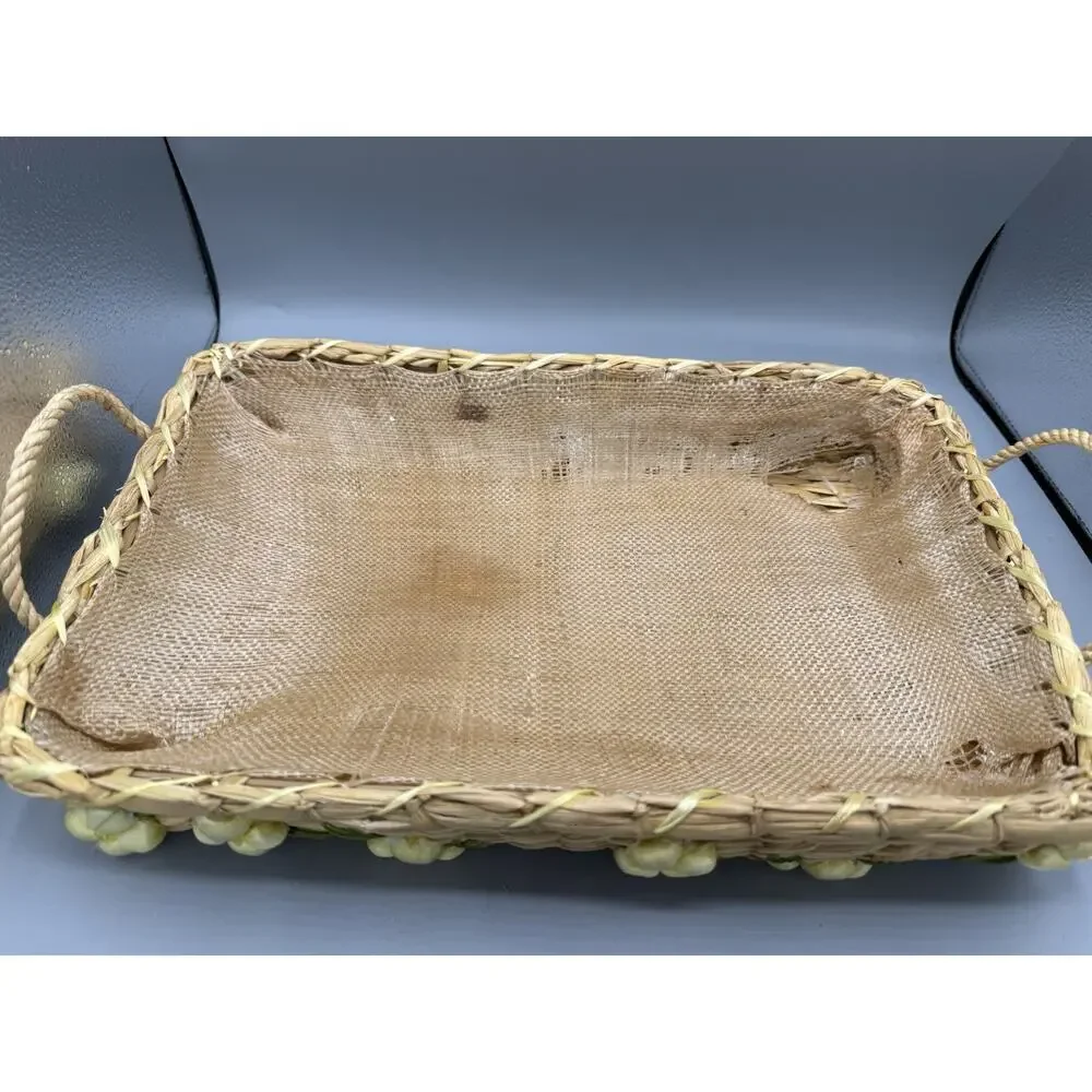 2 Vintage Wicker Baskets Repair Project Farmhouse Craft Decor AS IS